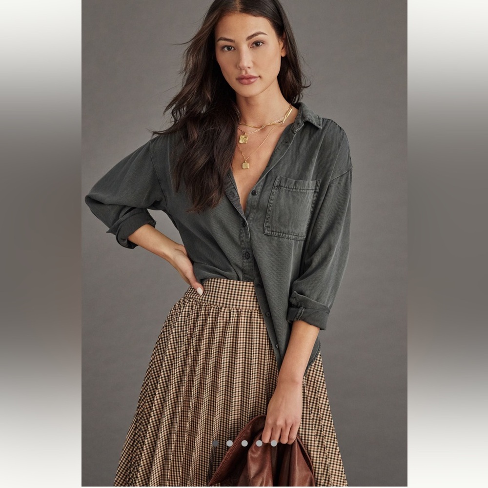 Anthropologie Pilcro Boyfriend Button-down, S